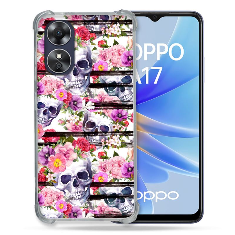 Coque Renforcée Pour Oppo A17 Tete de Mort Pattern