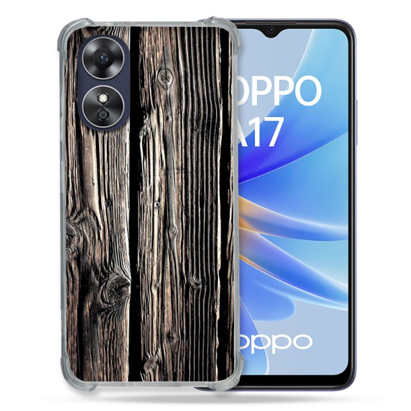Coque Renforcée Pour Oppo A17 Texture Bois