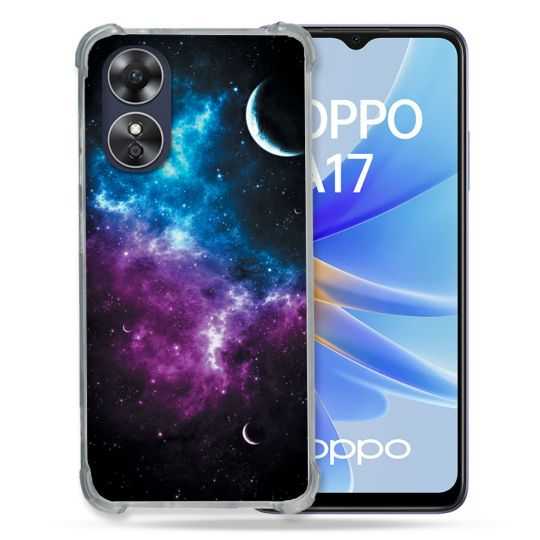 Coque Renforcée Pour Oppo A17 Univers Bleu Violet
