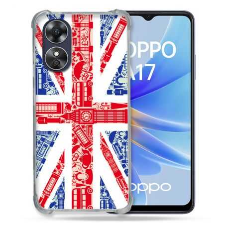 Coque Renforcée Pour Oppo A17 Voyage Angleterre Blanc