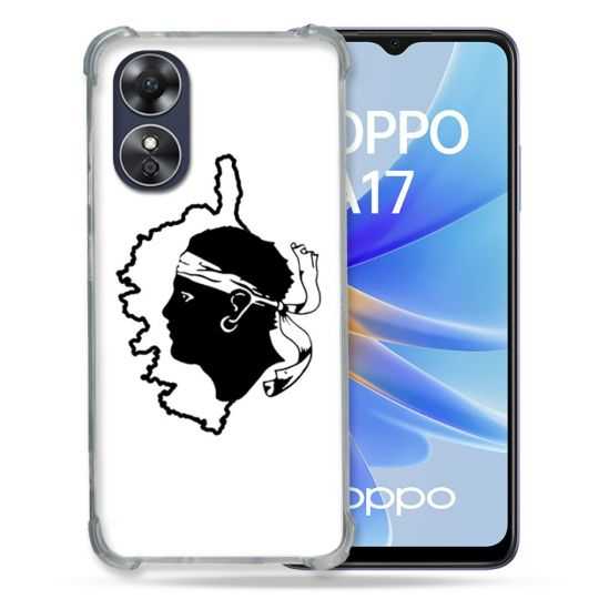 Coque Renforcée Pour Oppo A17 Voyage Corse Blanc
