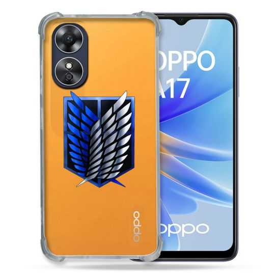 Coque Renforcée Transparente Pour Oppo A17 Attaque Titan Logo