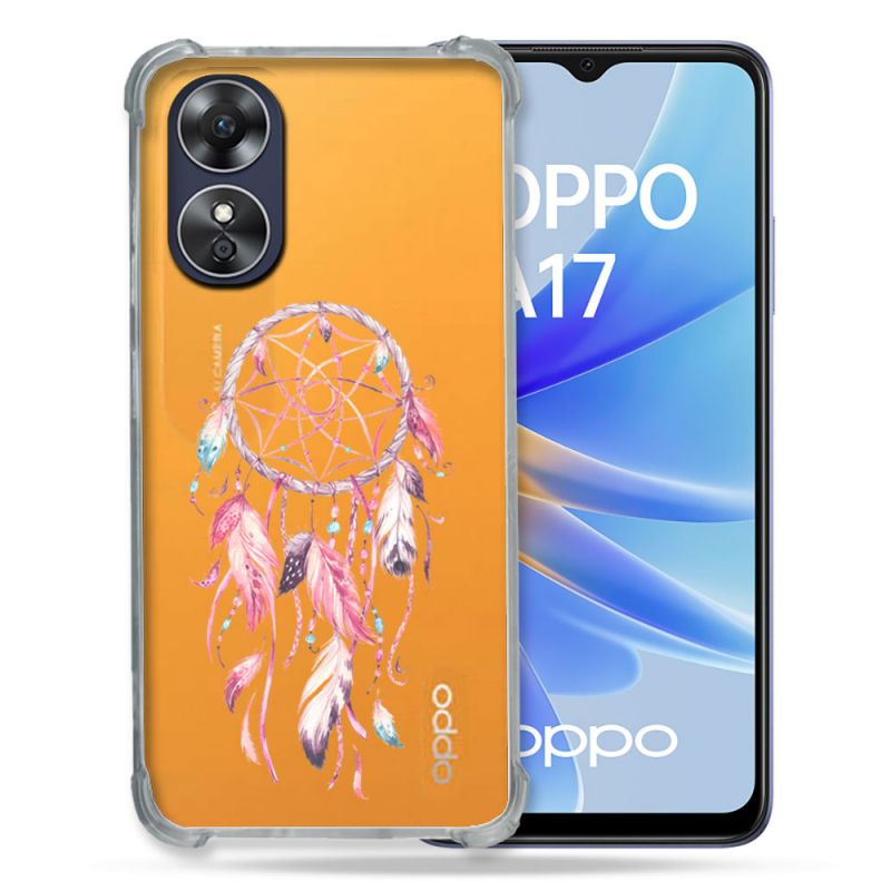 Coque Renforcée Transparente Pour Oppo A17 Attrape Reve Rose