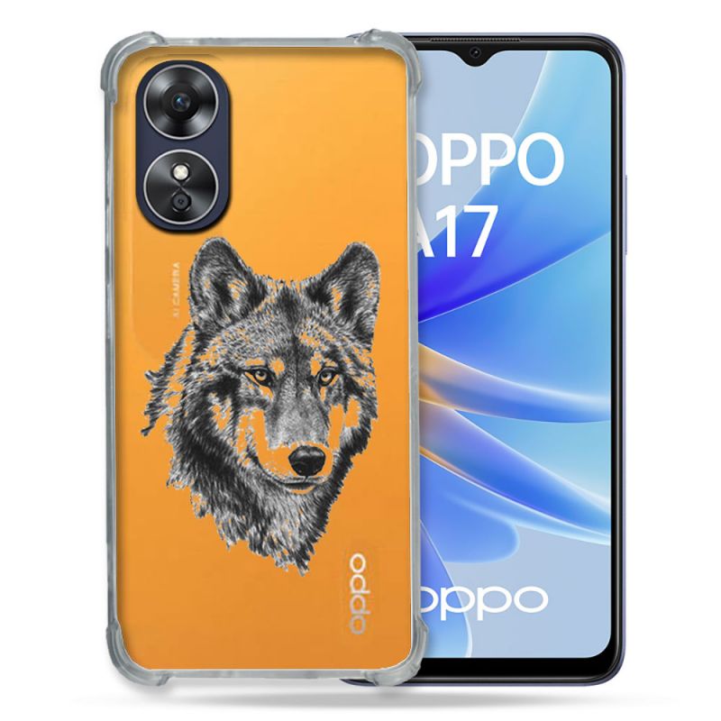 Coque Renforcée Transparente Pour Oppo A17 Loup