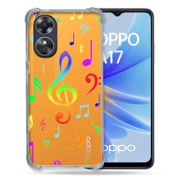Coque Renforcée Transparente Pour Oppo A17 Note Musique Colore
