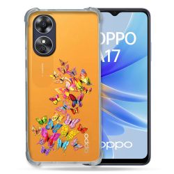 Coque Renforcée Transparente Pour Oppo A17 Papillon Multicolore