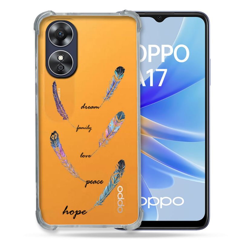 Coque Renforcée Transparente Pour Oppo A17 Plume Couleur