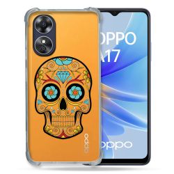 Coque Renforcée Transparente Pour Oppo A17 Tete Mort Color