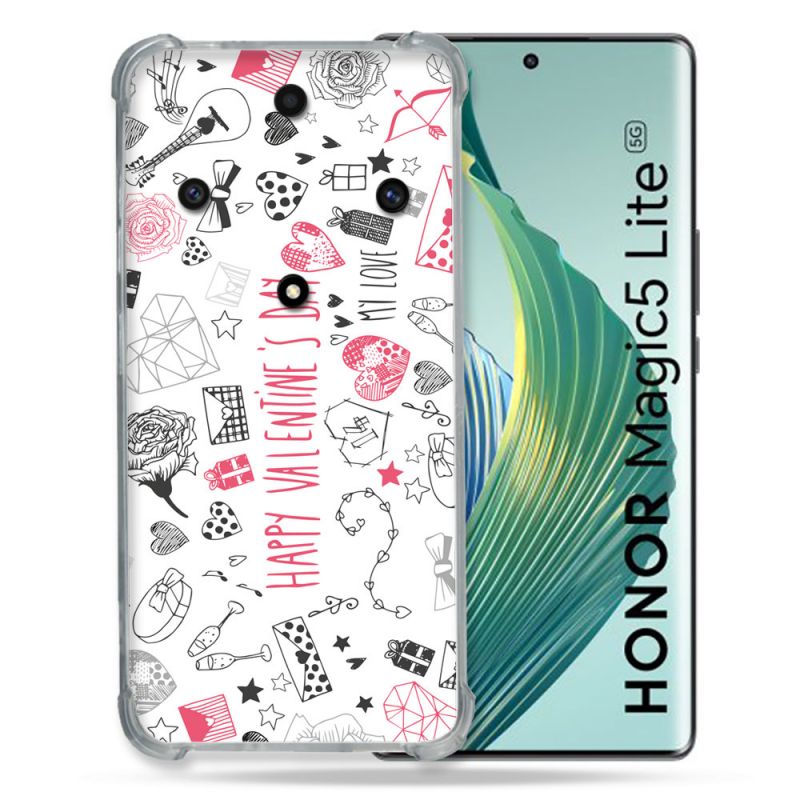 Coque Renforcée Pour Honor Magic 5 Lite Amour Valentines