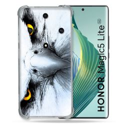 Coque Renforcée Pour Honor Magic 5 Lite Animal Aigle Royal Blanc