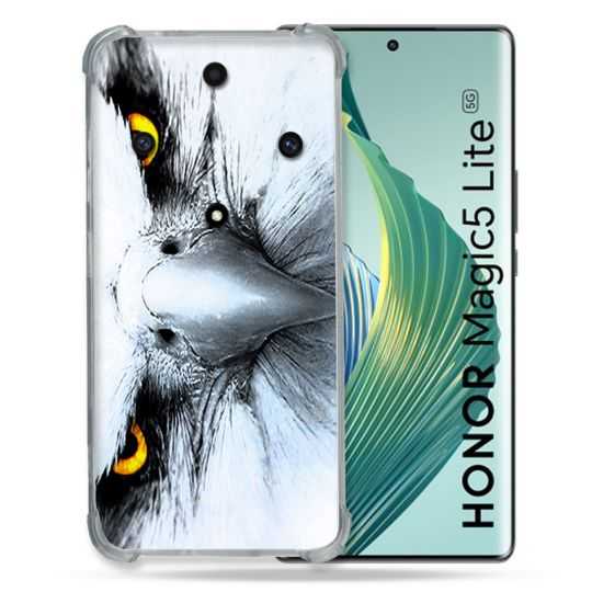 Coque Renforcée Pour Honor Magic 5 Lite Animal Aigle Royal Blanc