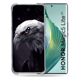 Coque Renforcée Pour Honor Magic 5 Lite Animal Aigle Royal Noir