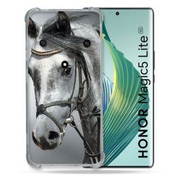 Coque Renforcée Pour Honor Magic 5 Lite Animal Cheval Blanc
