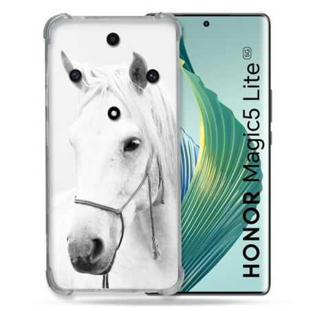 Coque Renforcée Pour Honor Magic 5 Lite Animal Cheval Cristal