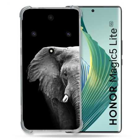 Coque Renforcée Pour Honor Magic 5 Lite Animal Elephant Noir