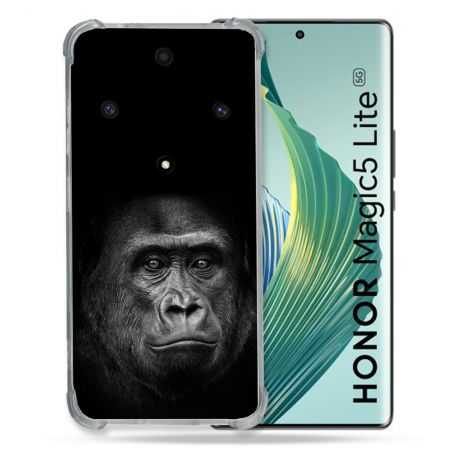 Coque Renforcée Pour Honor Magic 5 Lite Animal Gorille Noir