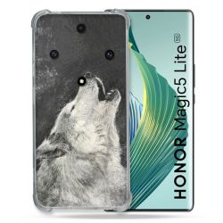 Coque Renforcée Pour Honor Magic 5 Lite Animal Loup Hurlement