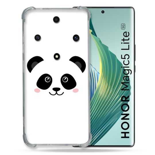 Coque Renforcée Pour Honor Magic 5 Lite Animal Panda Blanc