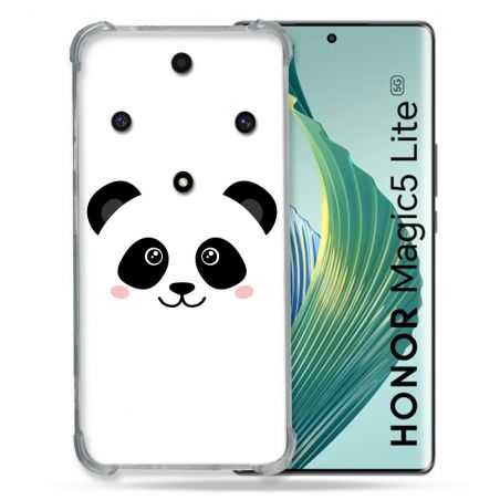 Coque Renforcée Pour Honor Magic 5 Lite Animal Panda Blanc