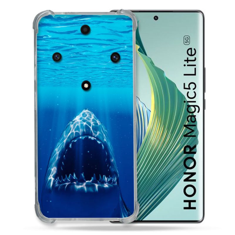 Coque Renforcée Pour Honor Magic 5 Lite Animal Requin Dent