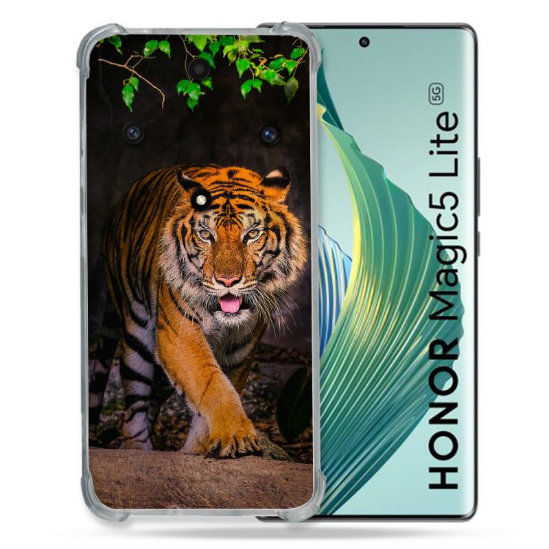 Coque Renforcée Pour Honor Magic 5 Lite Animal Tigre Jungle