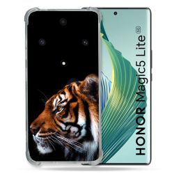 Coque Renforcée Pour Honor Magic 5 Lite Animal Tigre Noir