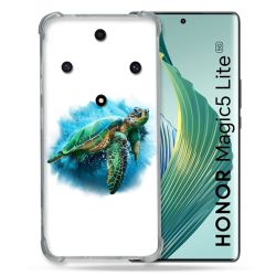 Coque Renforcée Pour Honor Magic 5 Lite Animal Tortue Blanche multicolore