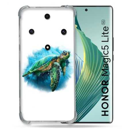 Coque Renforcée Pour Honor Magic 5 Lite Animal Tortue Blanche multicolore