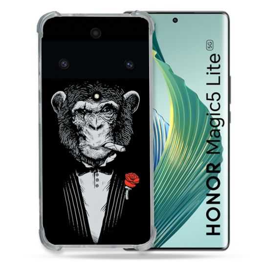 Coque Renforcée Pour Honor Magic 5 Lite Decale Singe Mafia