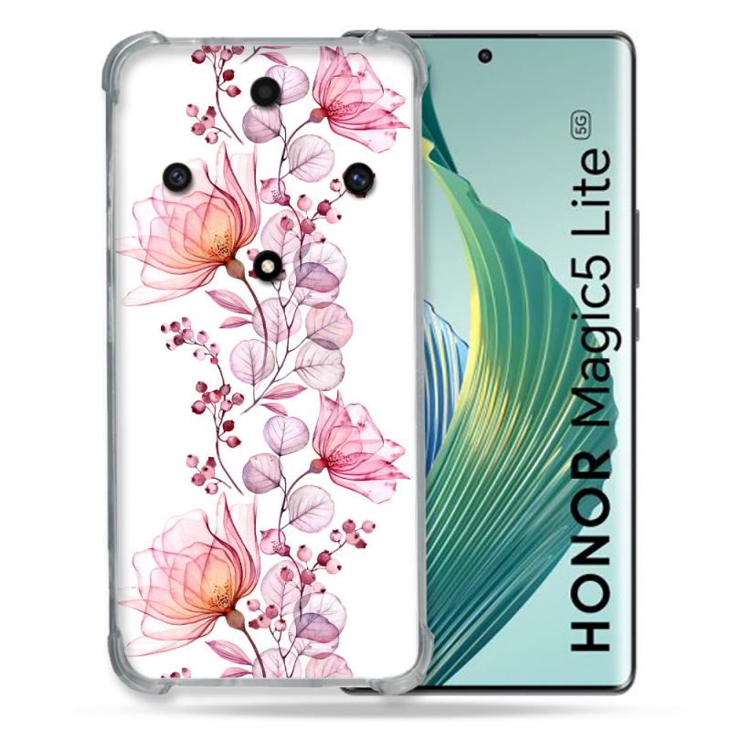 Coque Renforcée Pour Honor Magic 5 Lite Fleur Eclosion