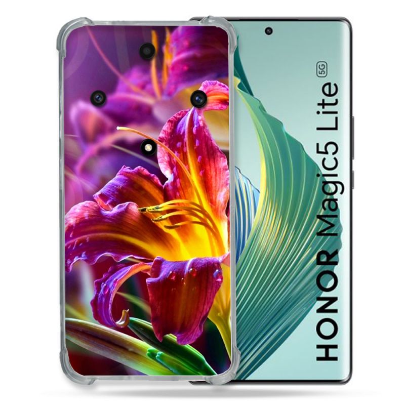 Coque Renforcée Pour Honor Magic 5 Lite Fleur Lys Color