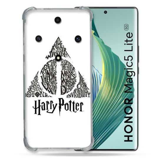 Coque Renforcée Pour Honor Magic 5 Lite Harry Potter Hollows triangle Blanc