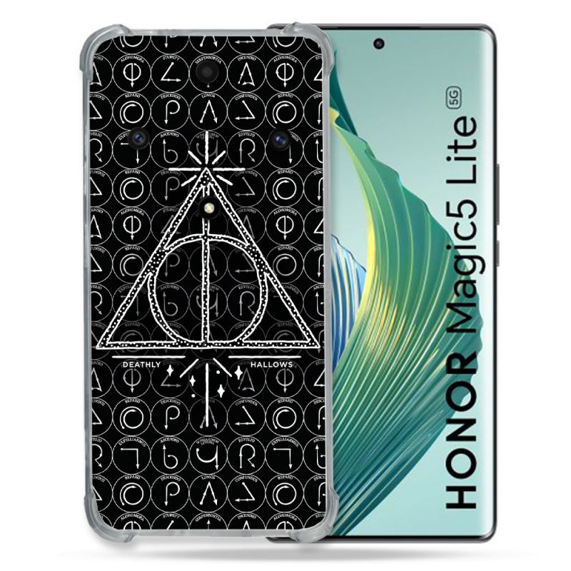Coque Renforcée Pour Honor Magic 5 Lite Harry Potter Hollows Triangle Noir