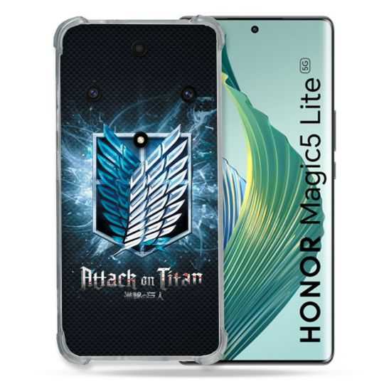 Coque Renforcée Pour Honor Magic 5 Lite Manga Attaque Titans Noir