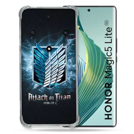 Coque Renforcée Pour Honor Magic 5 Lite Manga Attaque Titans Noir