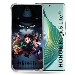 Coque Renforcée Pour Honor Magic 5 Lite Manga Demon Slayer Noir