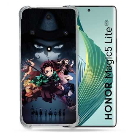 Coque Renforcée Pour Honor Magic 5 Lite Manga Demon Slayer Noir