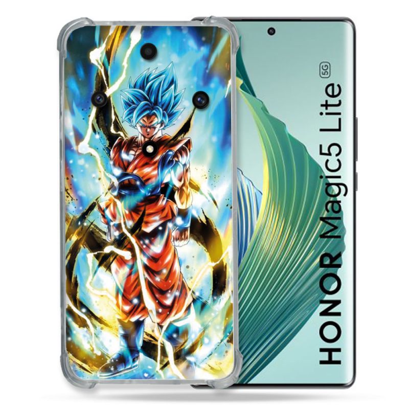Coque Renforcée Pour Honor Magic 5 Lite Manga Dragon Ball Sangoku Blanc