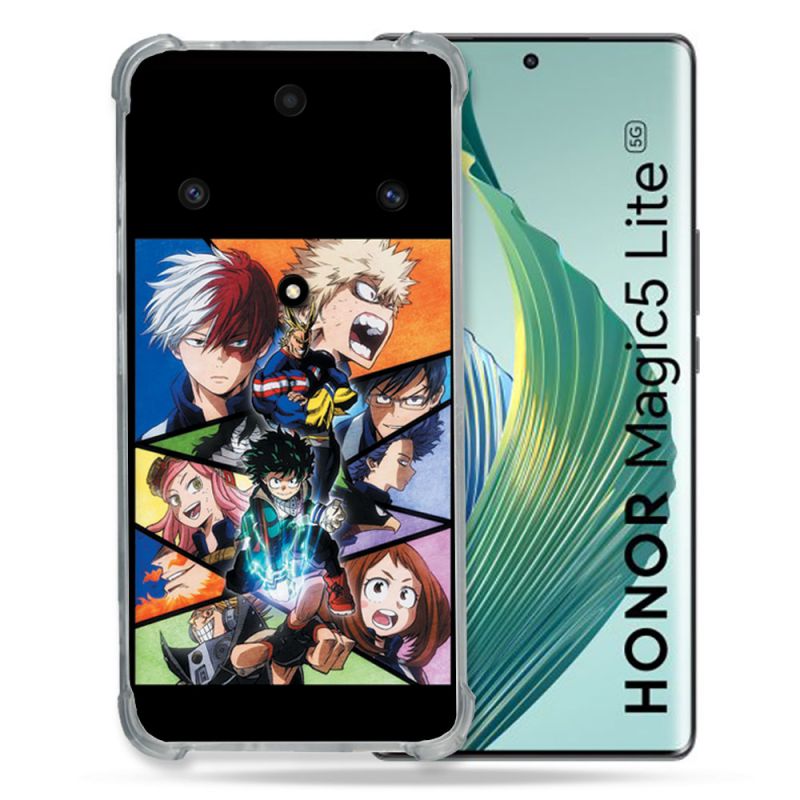 Coque Renforcée Pour Honor Magic 5 Lite Manga My Hero Academia Noir