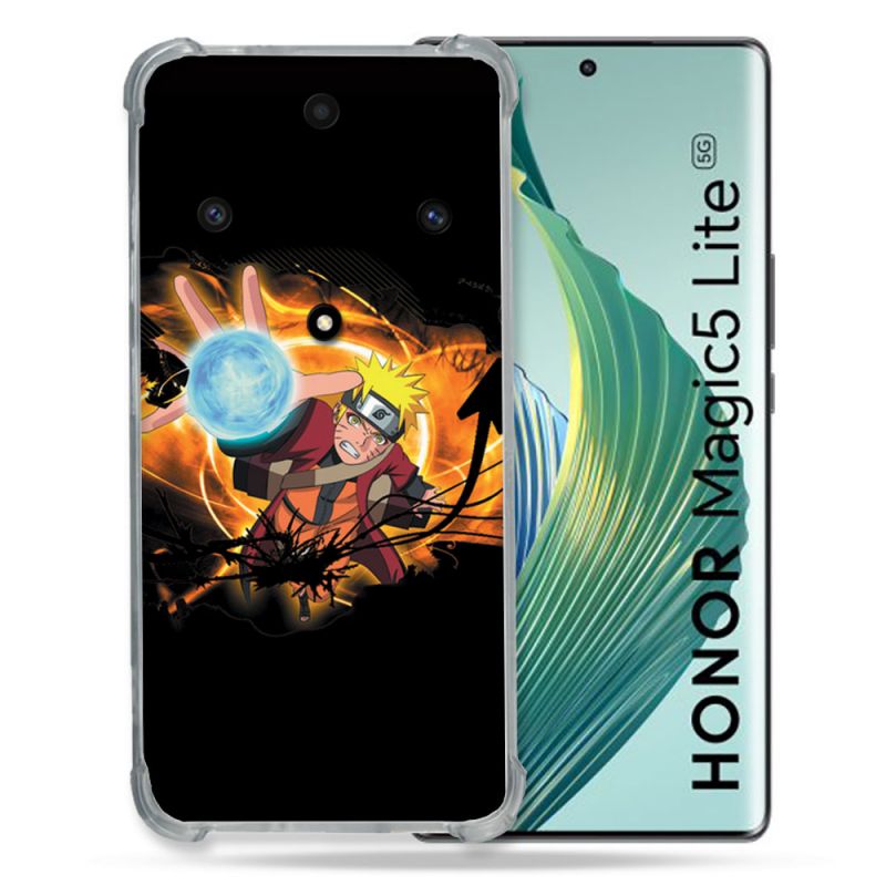 Coque Renforcée Pour Honor Magic 5 Lite Manga Naruto Noir