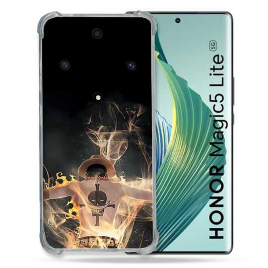 Coque Renforcée Pour Honor Magic 5 Lite Manga One Piece Ace Noir