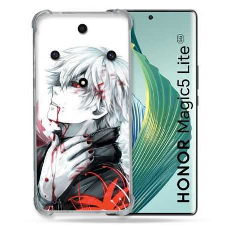 Coque Renforcée Pour Honor Magic 5 Lite Manga Tokyo Ghoul Kaneki Blanc