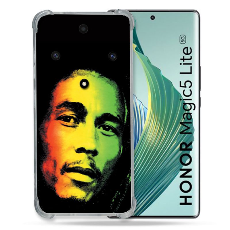 Coque Renforcée Pour Honor Magic 5 Lite Musique Bob Marley 2