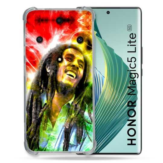 Coque Renforcée Pour Honor Magic 5 Lite Musique Bob Marley Color