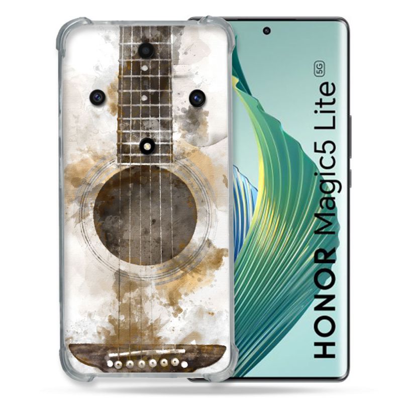 Coque Renforcée Pour Honor Magic 5 Lite Musique Guitare Tag