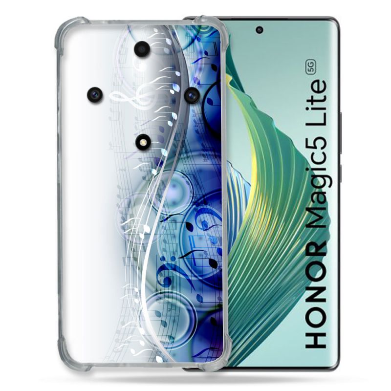 Coque Renforcée Pour Honor Magic 5 Lite Musique Partition Vague