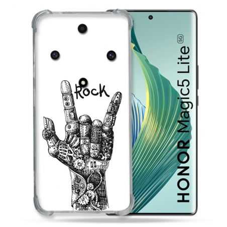 Coque Renforcée Pour Honor Magic 5 Lite Musique Rock Main