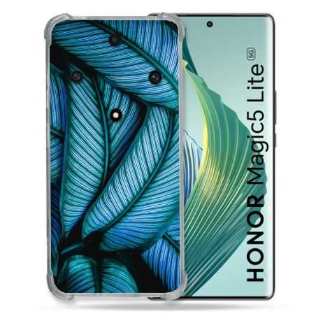 Coque Renforcée Pour Honor Magic 5 Lite Nature Feuille Palmier