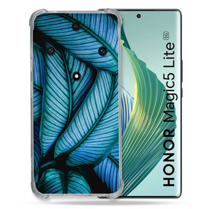 Coque Renforcée Pour Honor Magic 5 Lite Nature Feuille Palmier