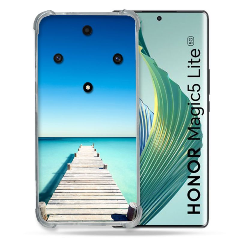 Coque Renforcée Pour Honor Magic 5 Lite Nature Pont Mer